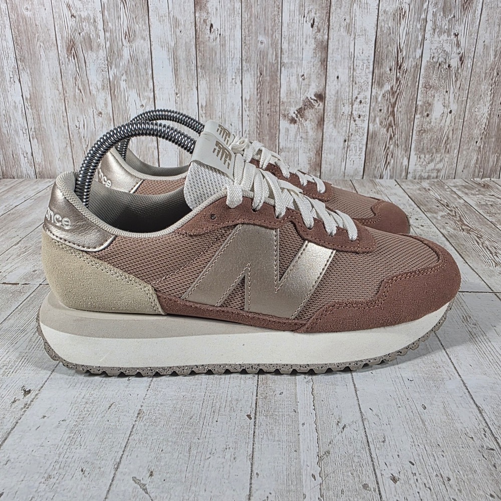 New Balance 237 Womens Sneakers Rosewood Beige Gold WS237MSC Size 8